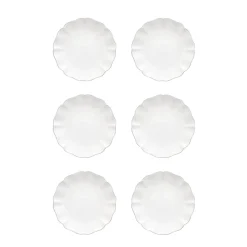 Rosa Collection Salad Plates in White, Set of 6