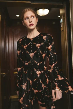 Rosabella Dress in Trellis Black