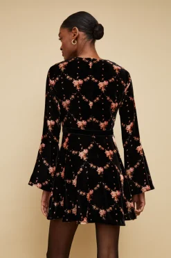 Rosabella Dress in Trellis Black