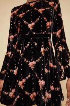 Rosabella Dress in Trellis Black