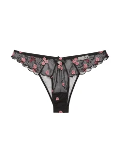 Rose & Vine Embroidery Cheeky in Black