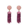 Rose Bauble Tassel Earrings