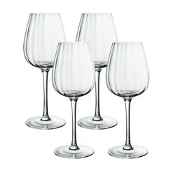 Rose Garden White Wine in Clear, Set of 4