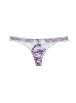 Rose Jacquard Top Stitch Thong
