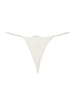 Rose Luxe V String in Ivory