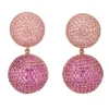 Rose Sapphire Bauble Earrings