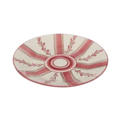 Rose Stripe Dessert Plate