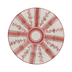Rose Stripe Dinner Plate