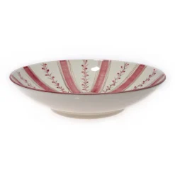 Rose Stripe Serving Bowl