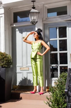 Rose Top in Palm Green