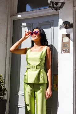 Rose Top in Palm Green