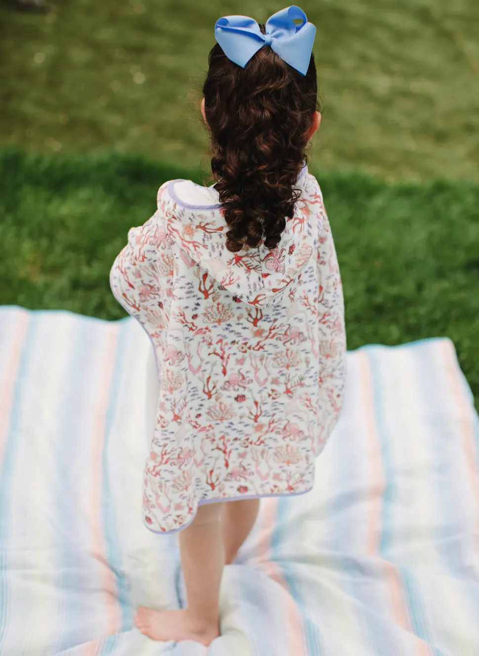 Rosy Coral Reef Swim Poncho