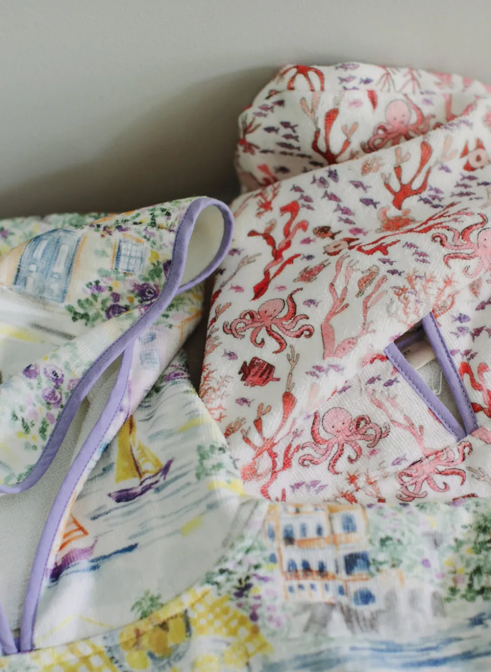 Rosy Coral Reef Swim Poncho