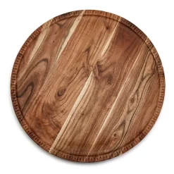 Rotating Lazy Susan Charcuterie with Hand-Etched Border