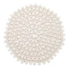 Round Bamboo Placemat in White, Set of 4
