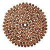 Round Bamboo Placemat in Brown, Set of 4