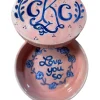 Round Keepsake Box in Pink & Blue