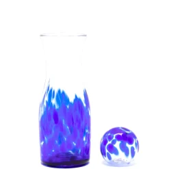 Royal Blue Transparent Spotted Carafe
