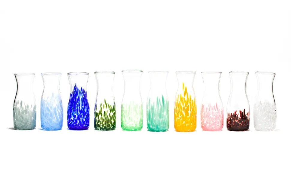 Royal Blue Transparent Spotted Carafe