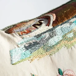 Royal Silk Embroidery Pillow in Multi
