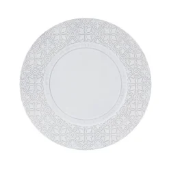 Rua Nova Charger Plate in White Antique