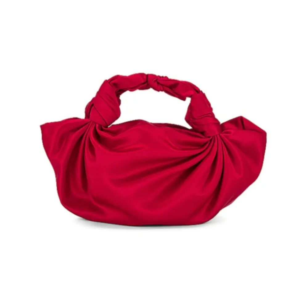 Ruby Red NLA Silk Knot Bag
