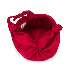 Ruby Red NLA Silk Knot Bag