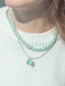 Rue Necklace in Light Blue