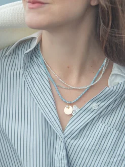 Rue Necklace in Light Blue