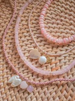 Rue Necklace in Pink