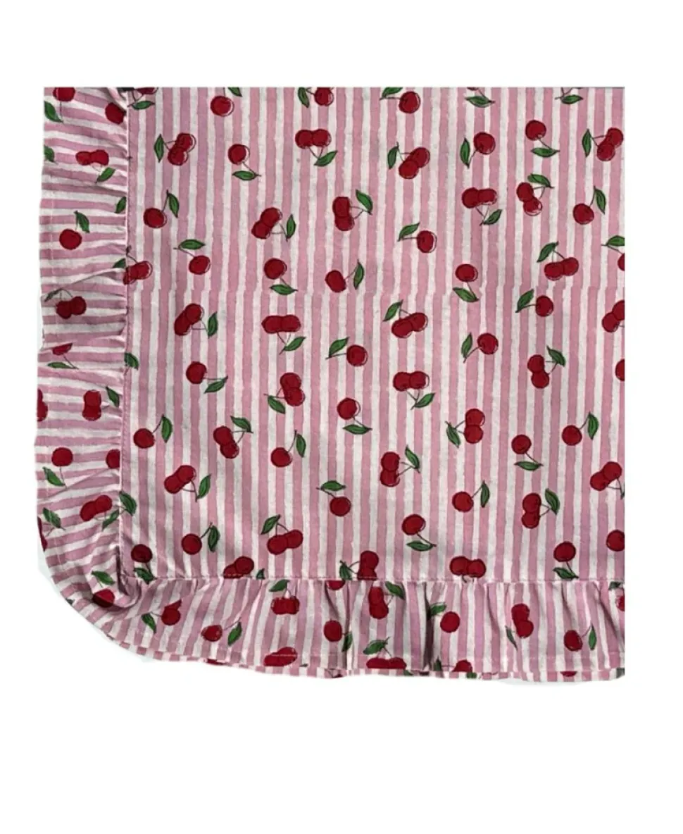 Ruffle Napkin in Cherry, Set of 4