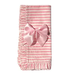 Ruffle Napkin in Pink Stripes, Set of 4