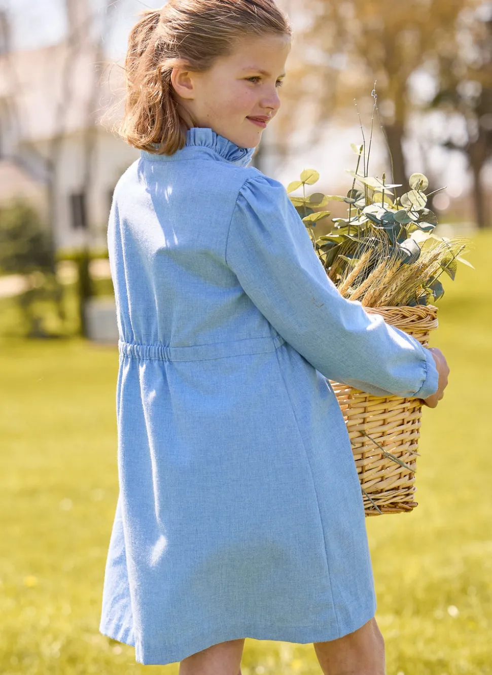 Ruffled Shirt Dress in Alaskan Flannel