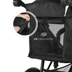 Runner 2 Compact Foldable Tricycle Jogger Buggy Stroller Pushchair with Height-Adjustable Handle