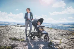 Runner 2 Compact Foldable Tricycle Jogger Buggy Stroller Pushchair with Height-Adjustable Handle