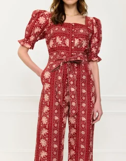 Rust Borders Ottie Jumpsuit