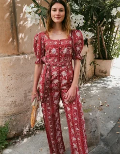 Rust Borders Ottie Jumpsuit