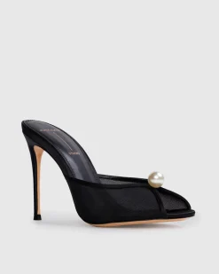 Sadie 100 in Black Mesh Pearl