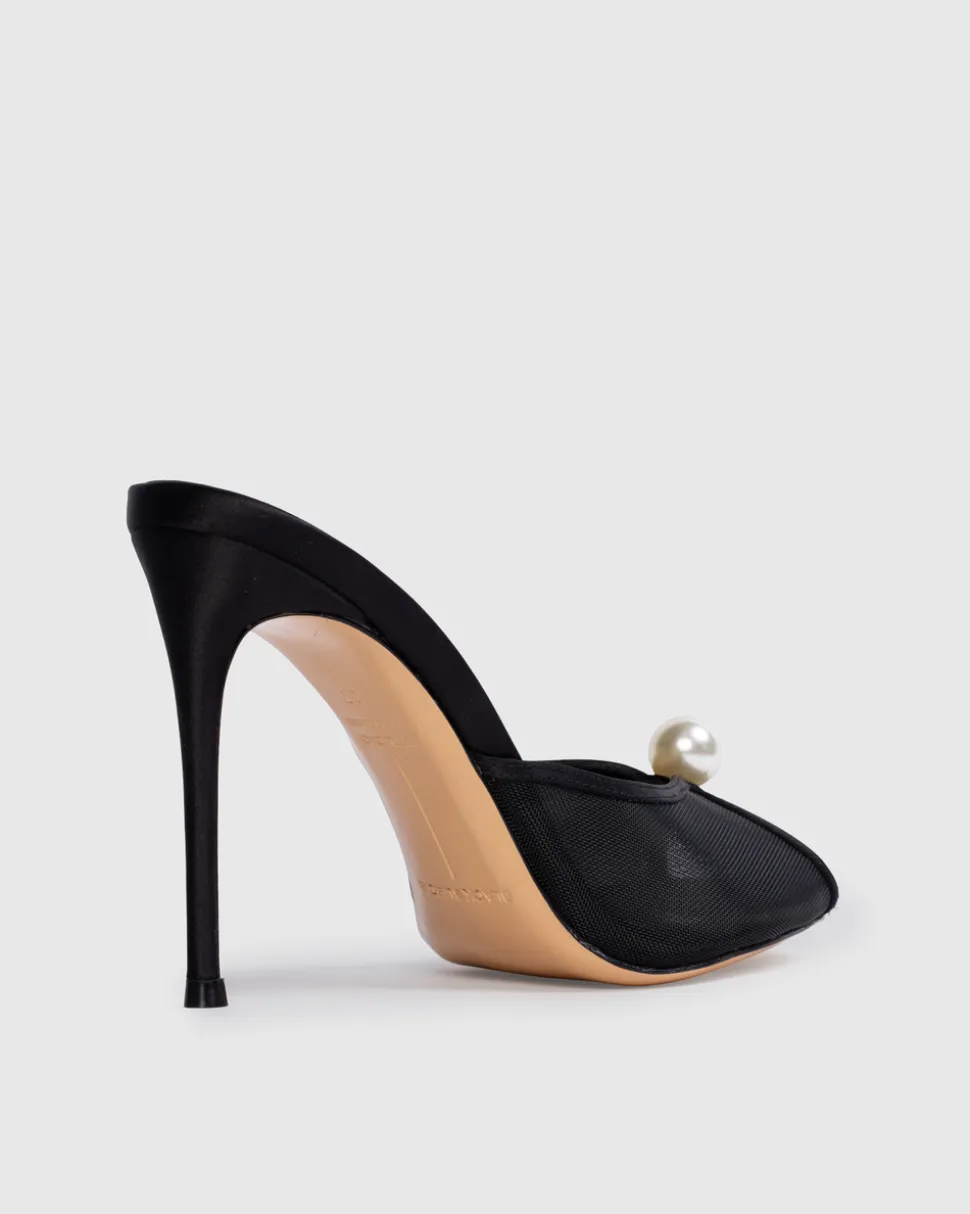 Sadie 100 in Black Mesh Pearl