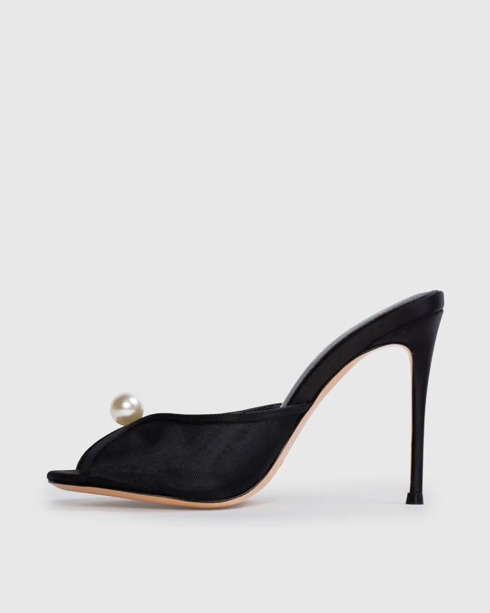 Sadie 100 in Black Mesh Pearl