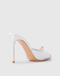 Sadie 100 in White Mesh Pearl