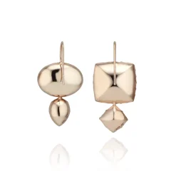 Sadie Mis-Matched Double Drop Earrings on Earwire