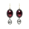 Sadie Oval And Pear Drop Earrings