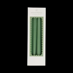 Sage Green Tapered Candles, Set of 8