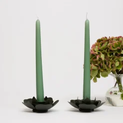 Sage Green Tapered Candles, Set of 8