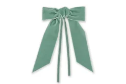 Sage Green Velvet Napkin Bows, Set of 4