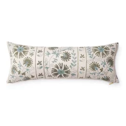 Sage Ribbon Suzani Pillow