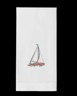 Sailboat Modern Hand Towel