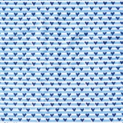 Sailor Hearts Zip Baby Onesie in Chatham Blue