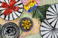 Salad Plate With Candy Cane Stripes